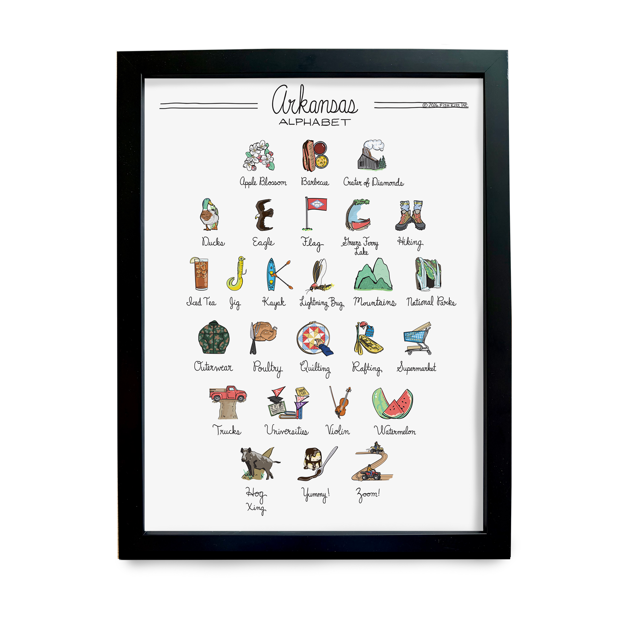 Arkansas Alphabet Art