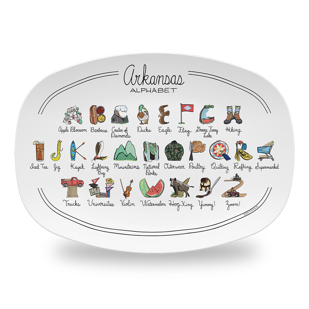 Arkansas Alphabet Platter