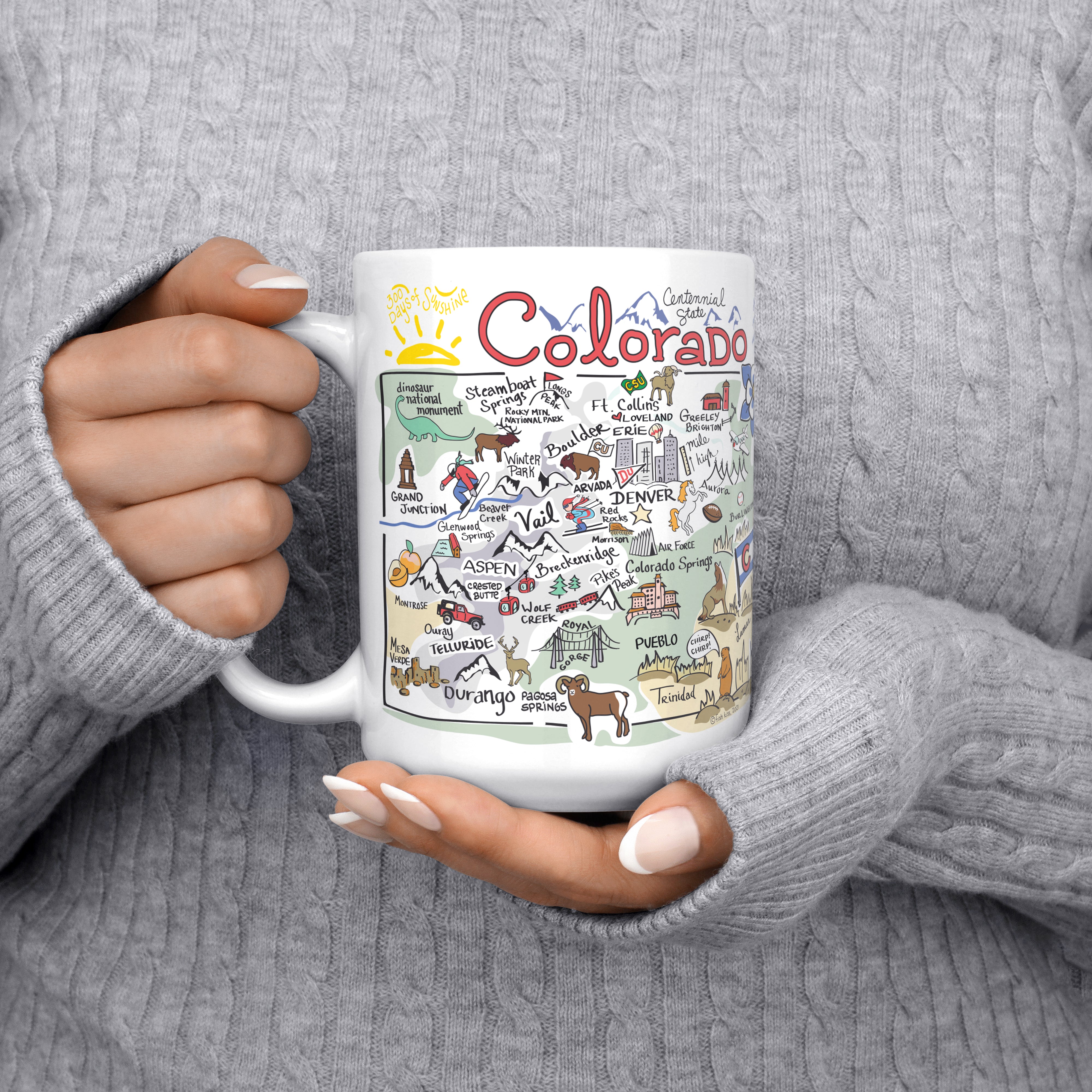 Custom Colorado Map Mug