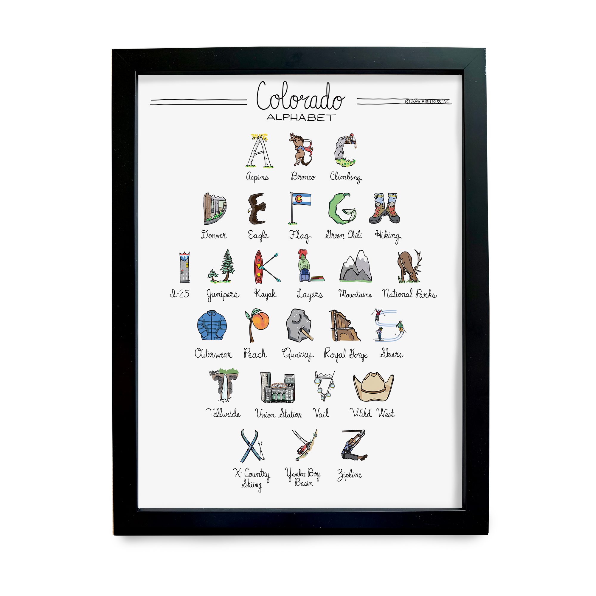 Colorado Alphabet Art