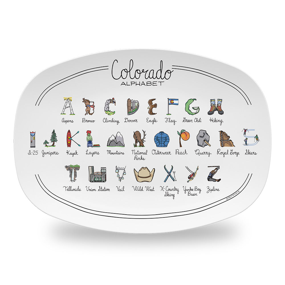 Colorado Alphabet Platter