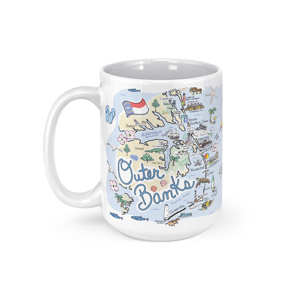 Custom Outer Banks Map Mug