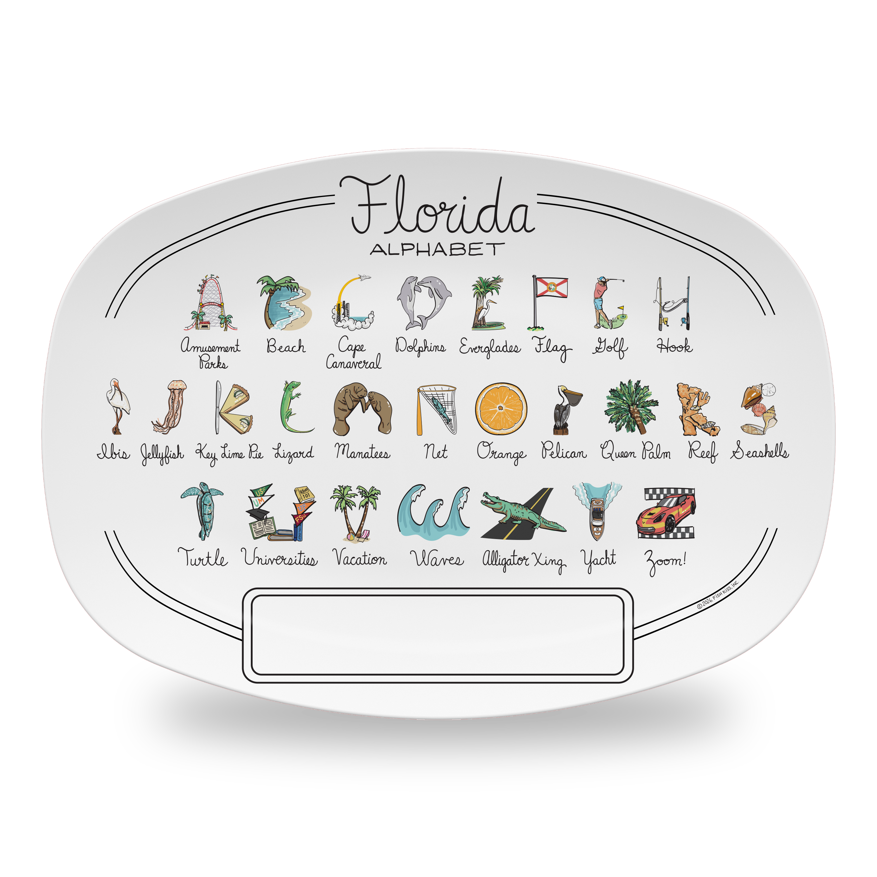 Custom Florida Alphabet Platter