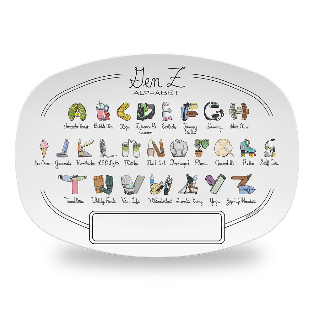 Custom Gen Z Alphabet Platter