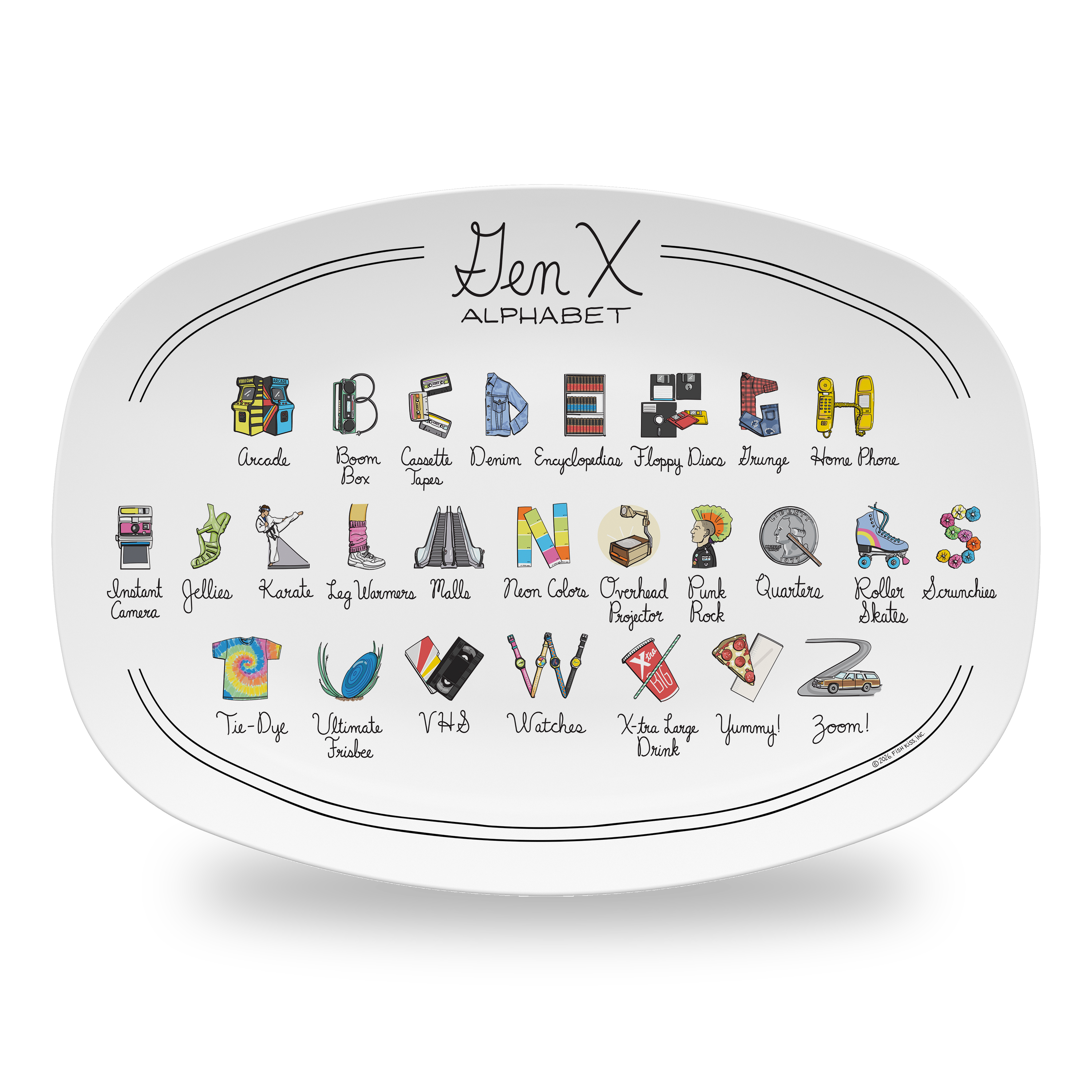 Gen X Alphabet Platter