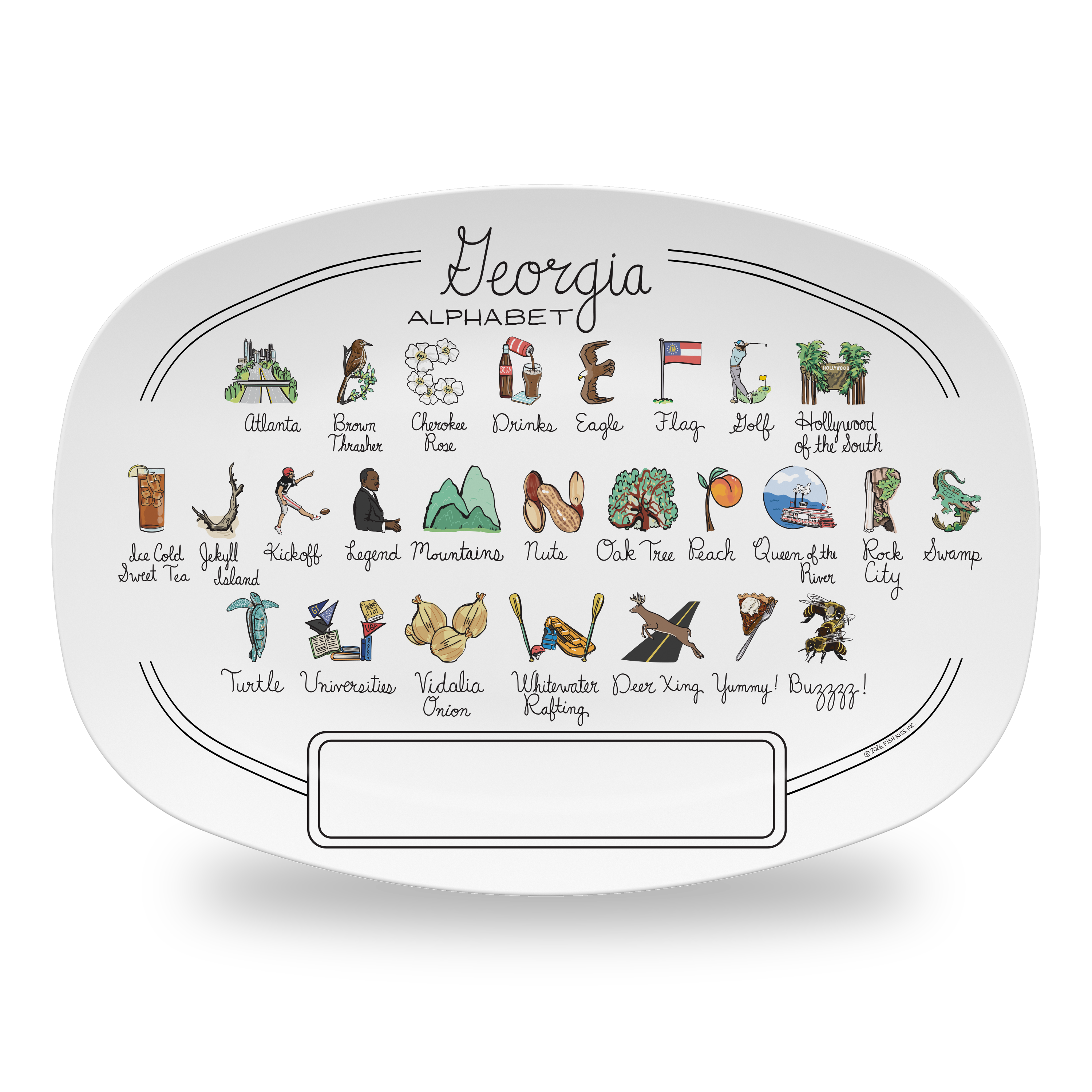Custom Georgia Alphabet Platter