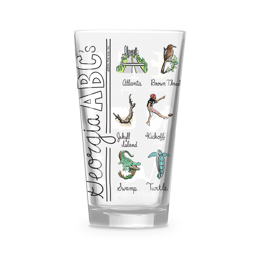 Georgia Alphabet 16 oz. Glass