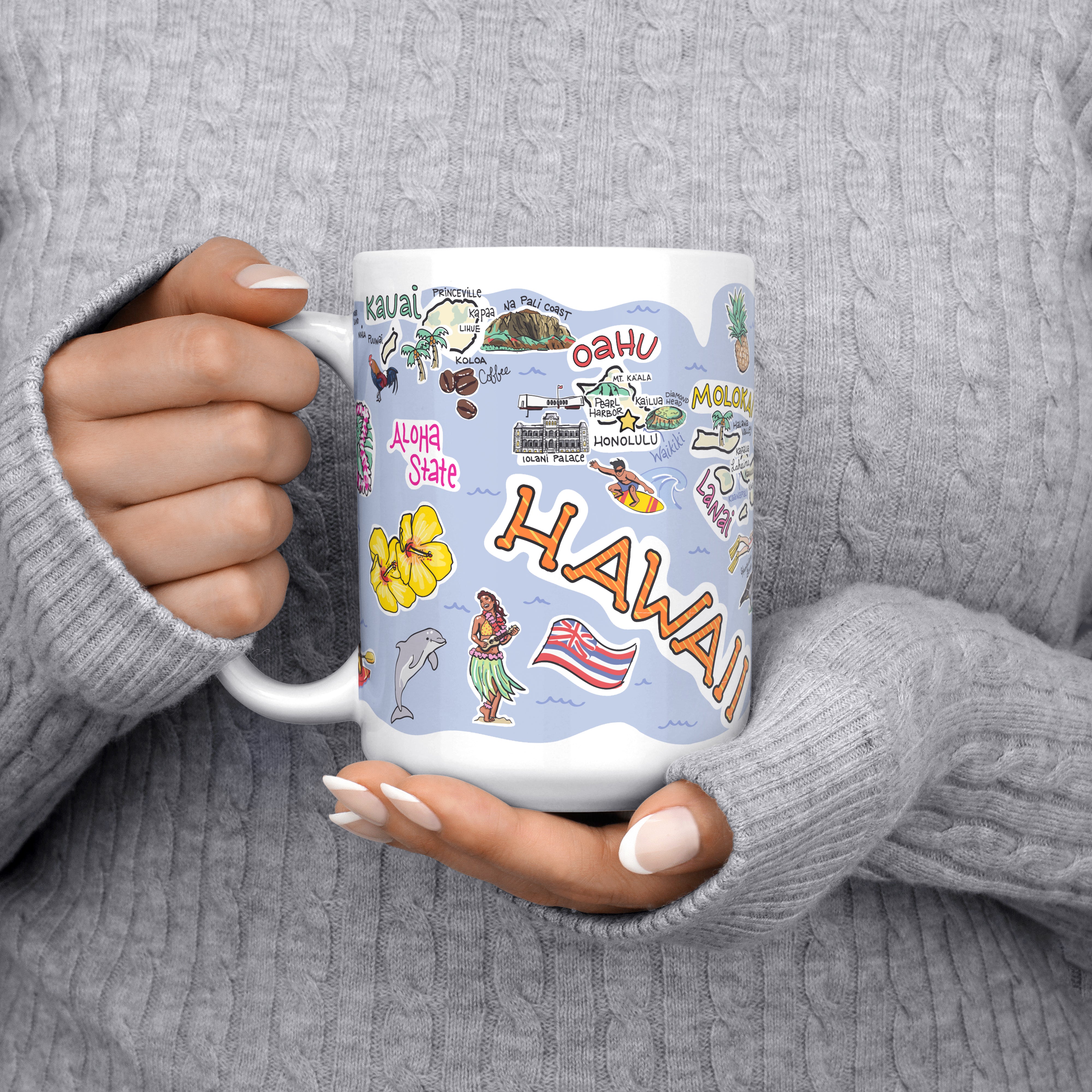 Hawaii Map Mug