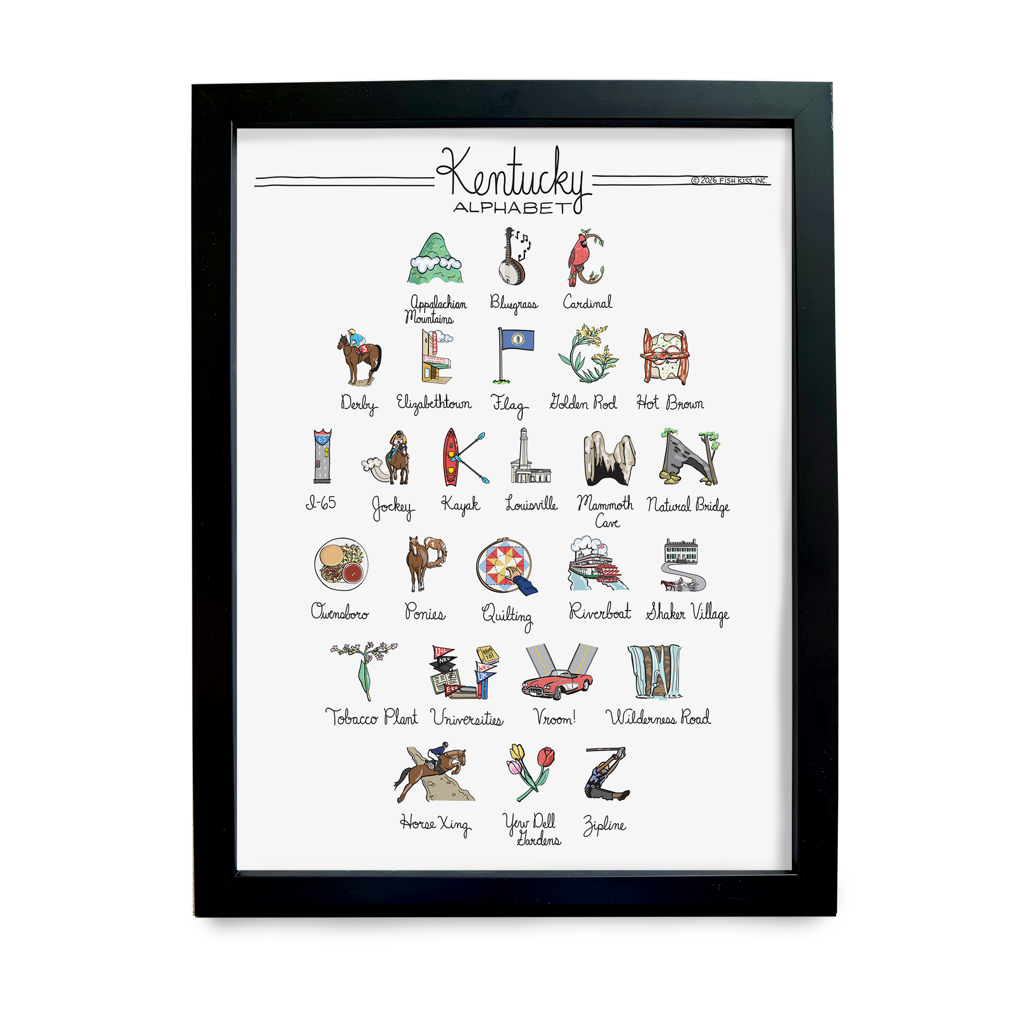 Kentucky Alphabet Art