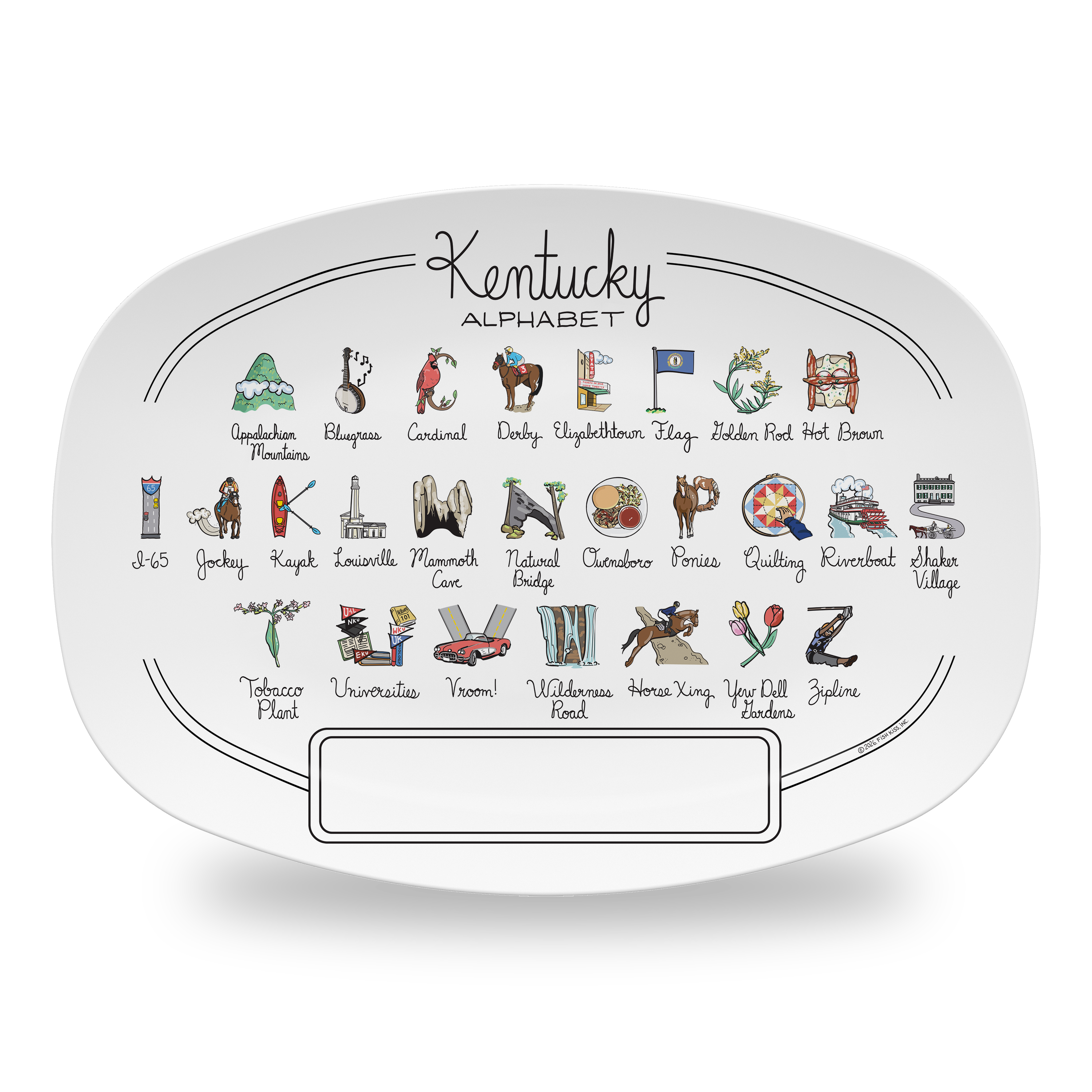 Custom Kentucky Alphabet Platter
