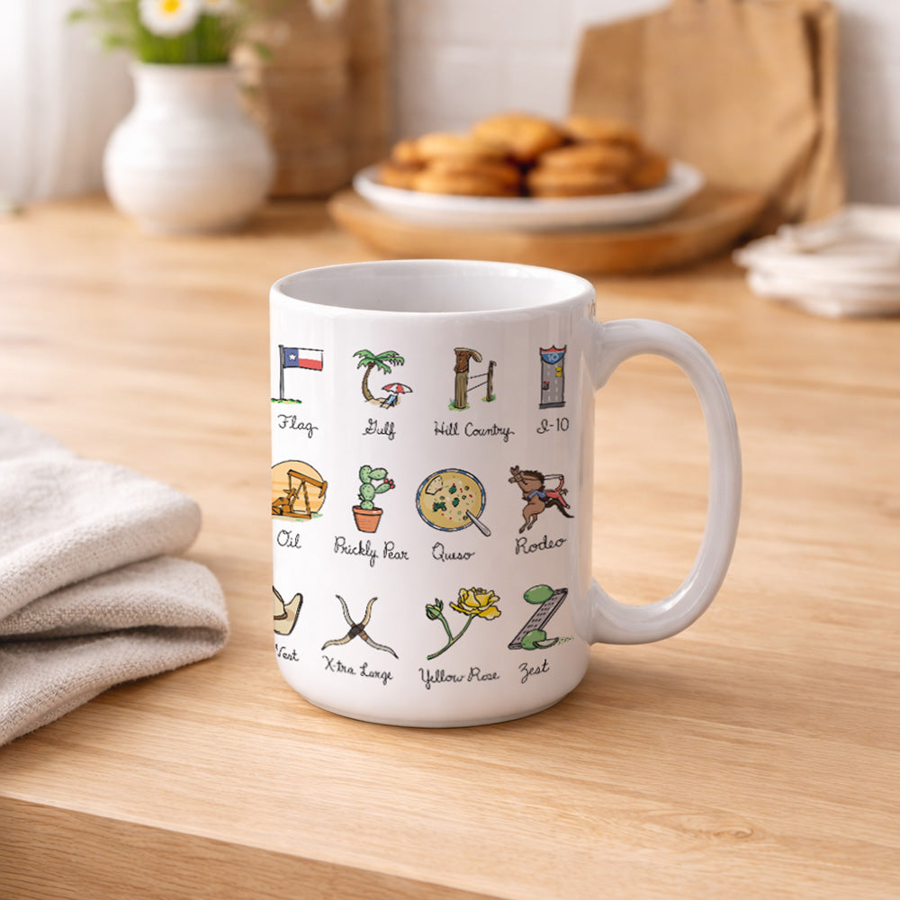 Texas Alphabet Mug