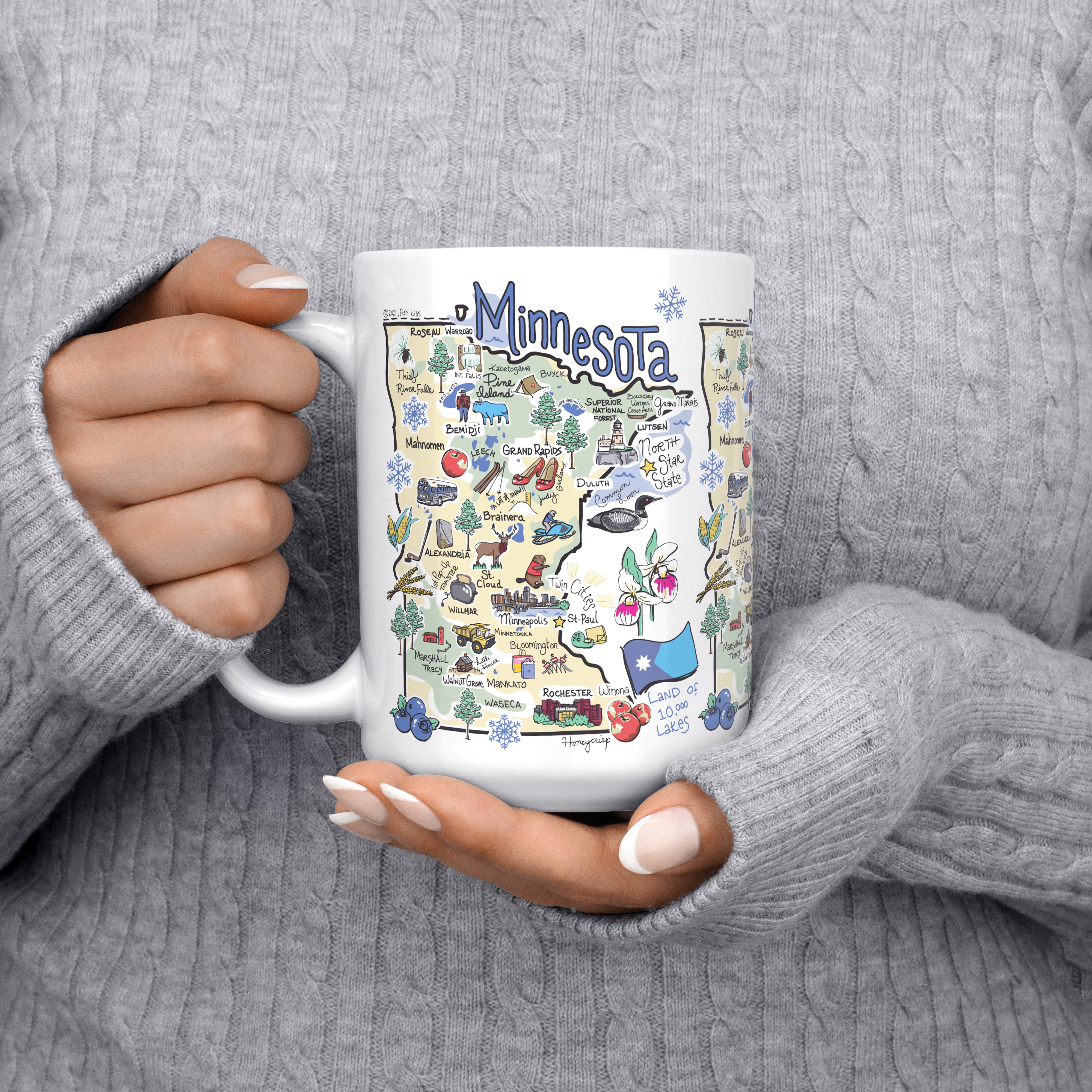 Custom Minnesota Map Mug