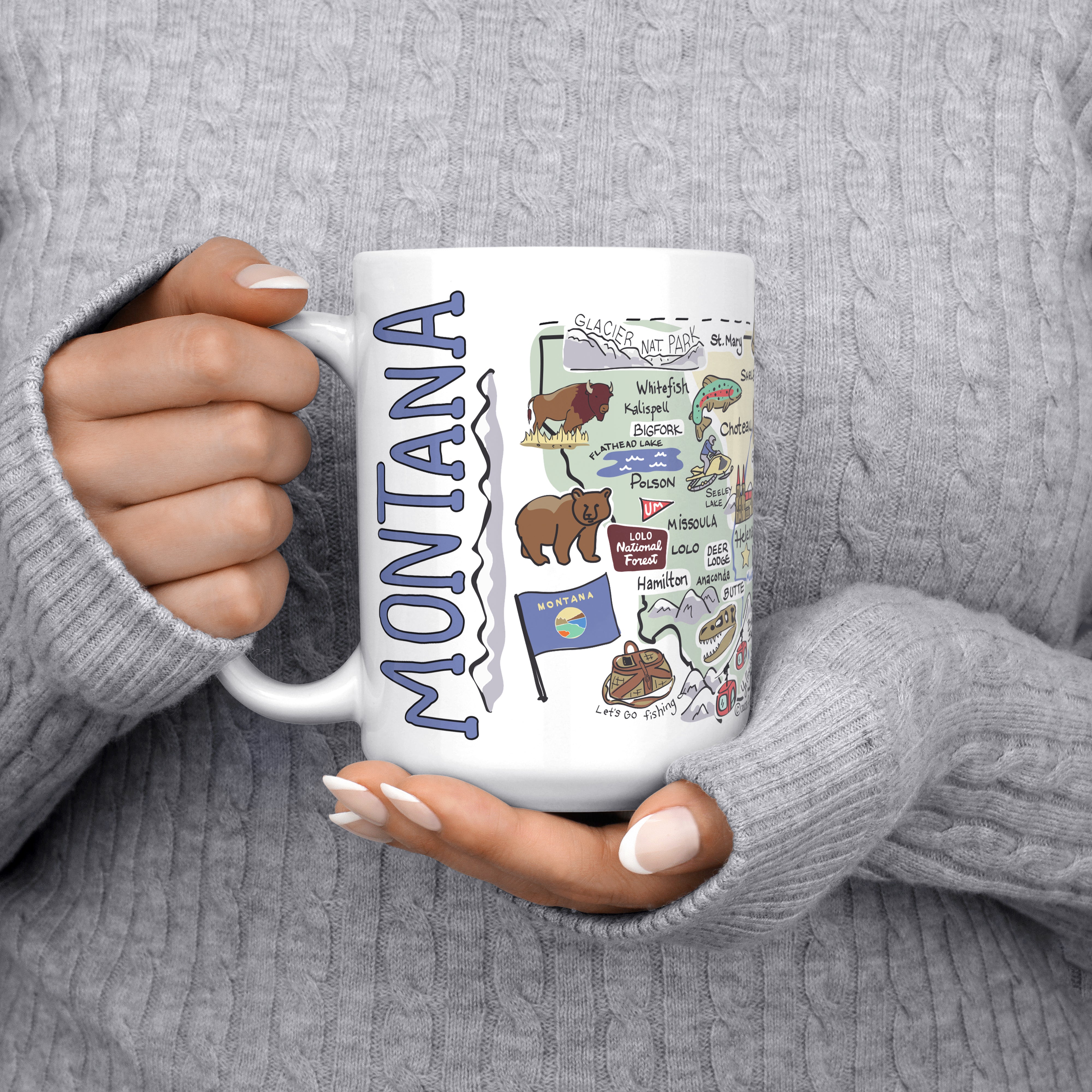 Custom Montana Map Mug