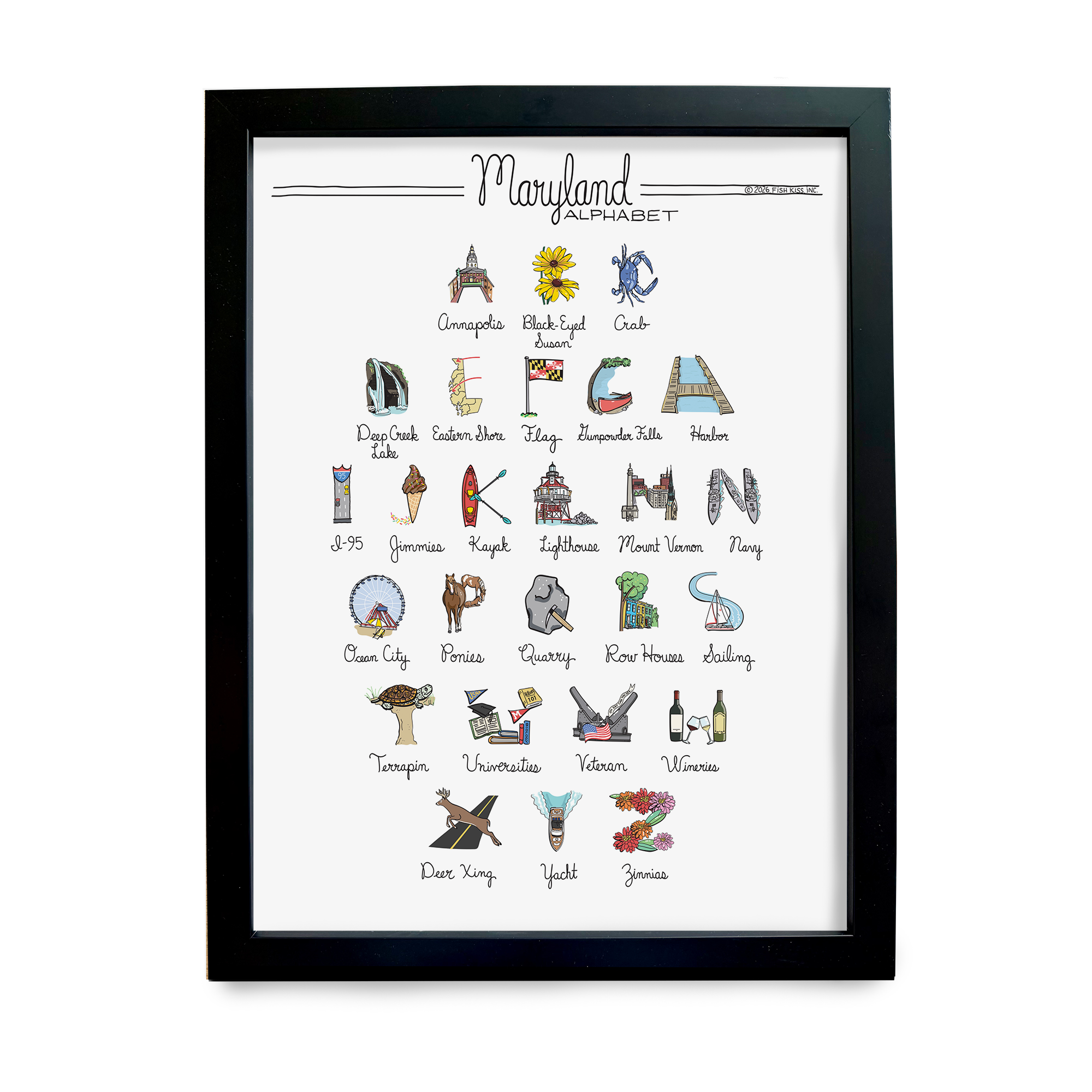 Maryland Alphabet Art