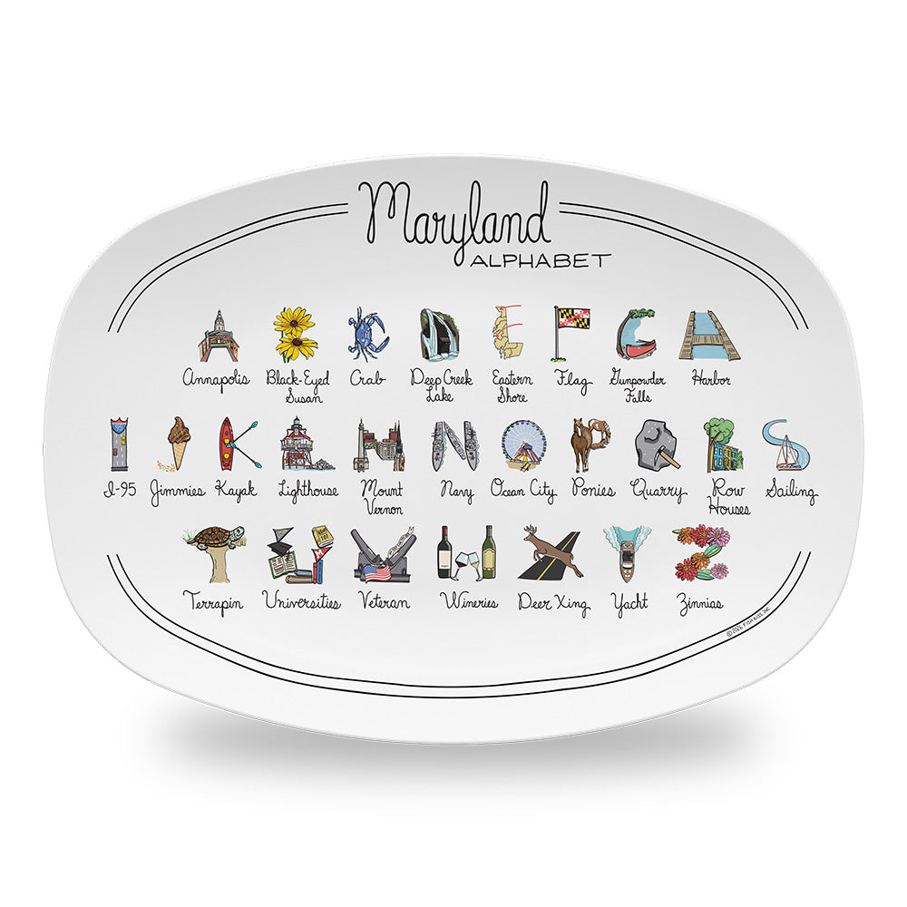 Maryland Alphabet Platter
