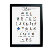 Michigan Alphabet Art