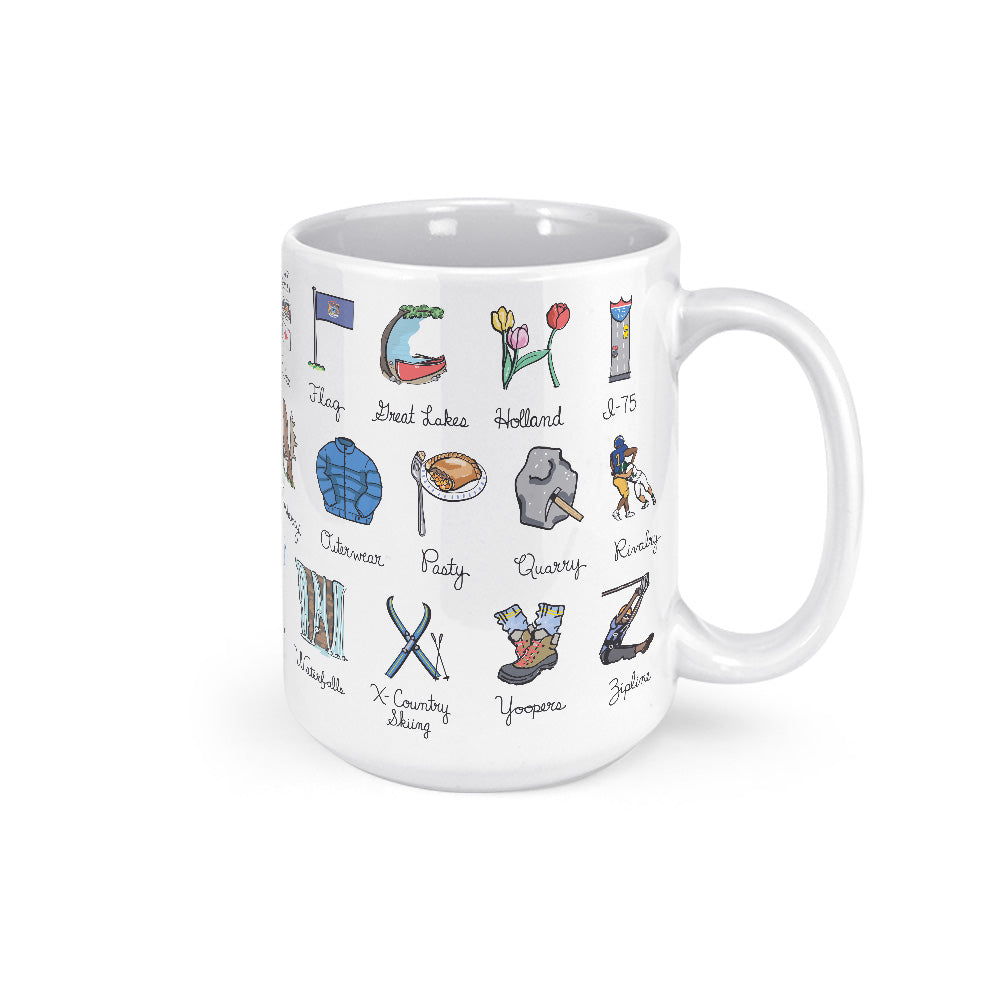 Michigan Alphabet Mug