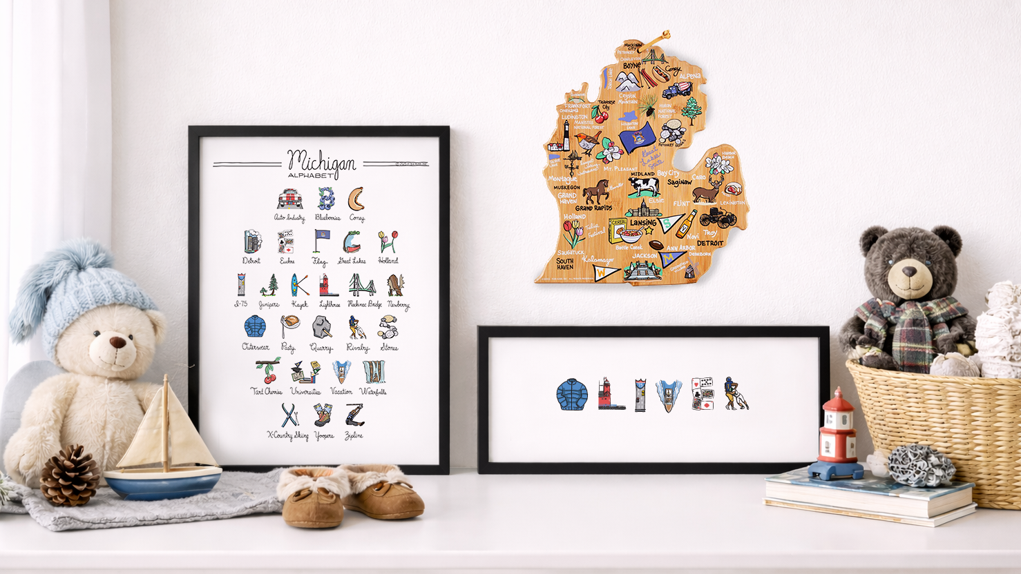 Michigan Alphabet Art