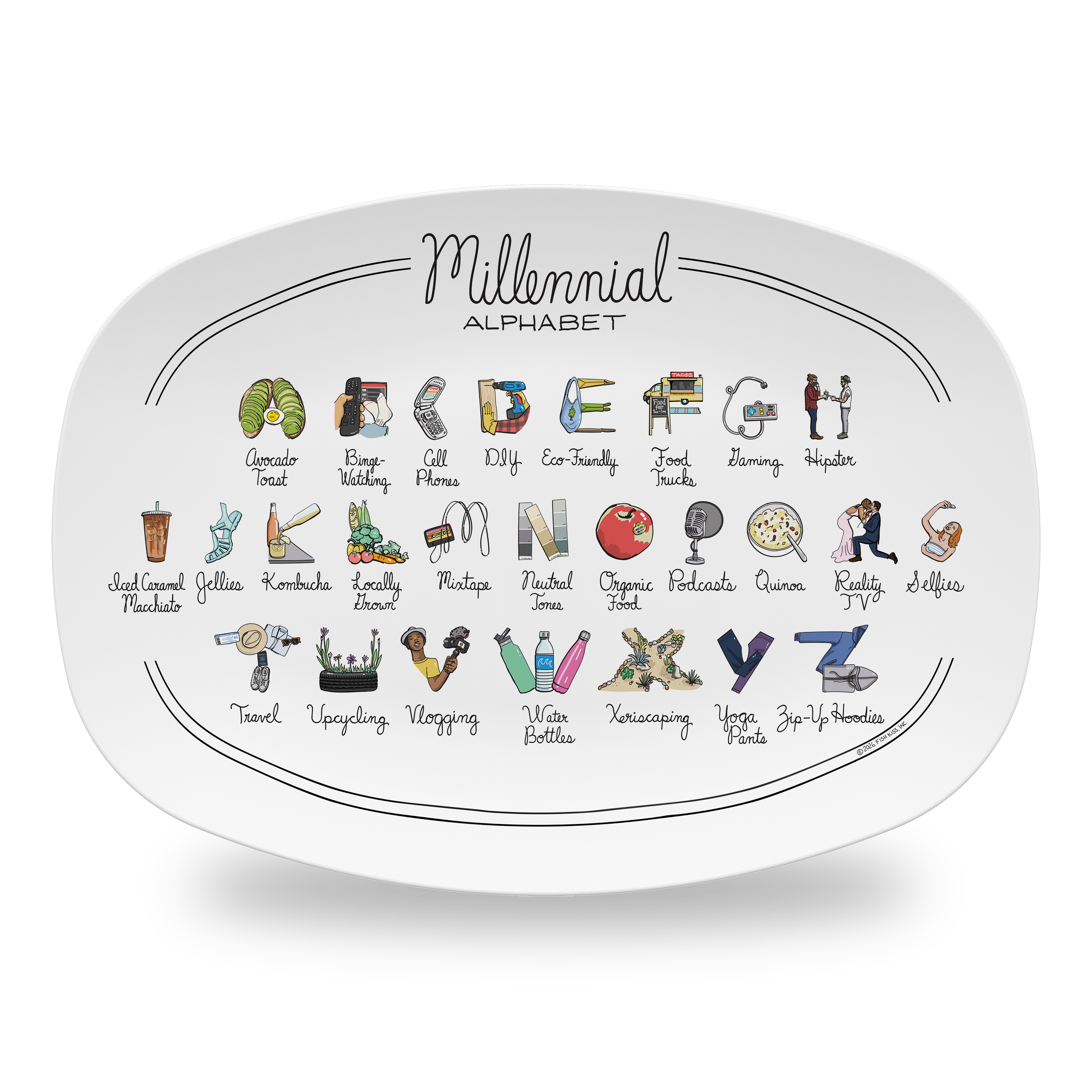Millennial Alphabet Platter
