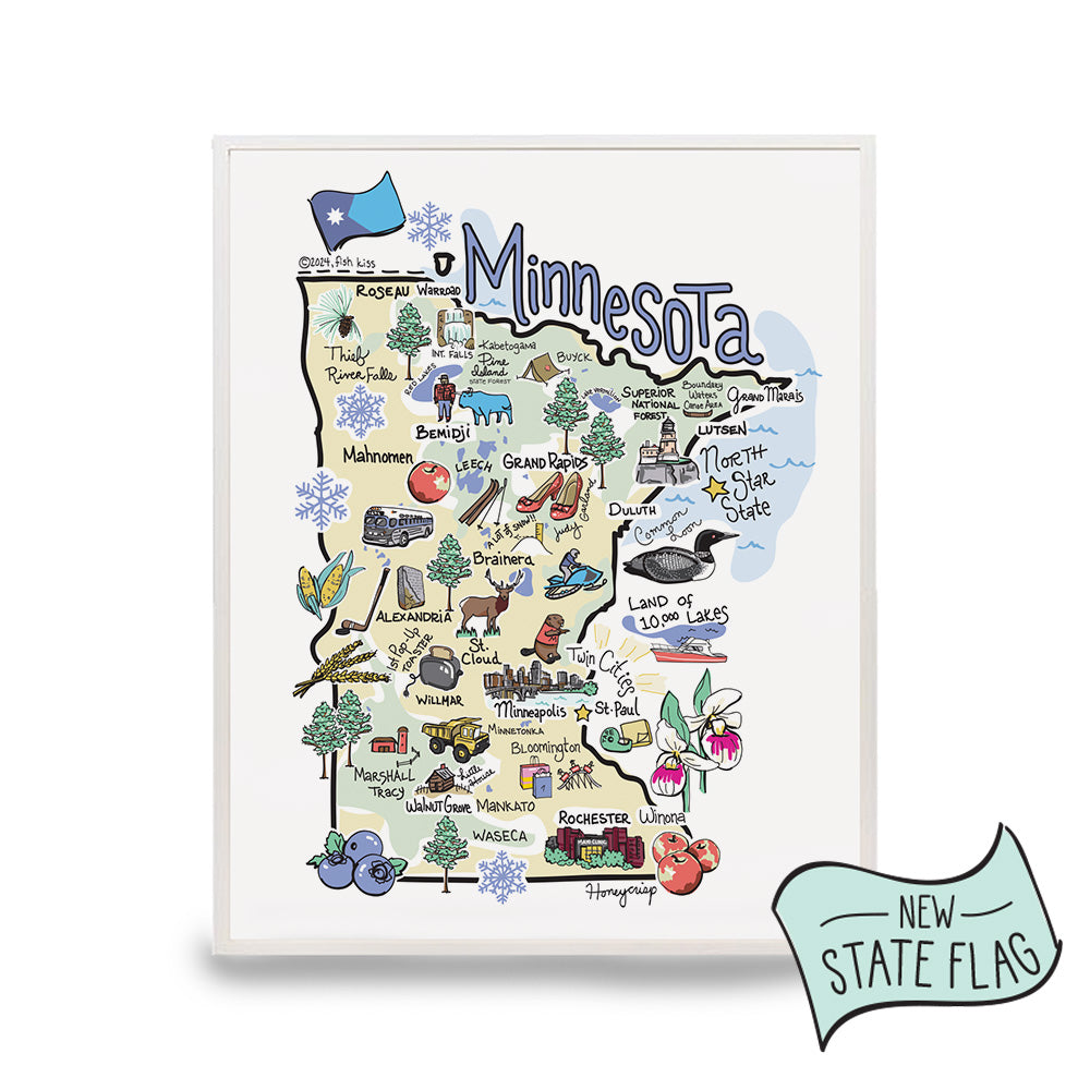 Minnesota Map Print