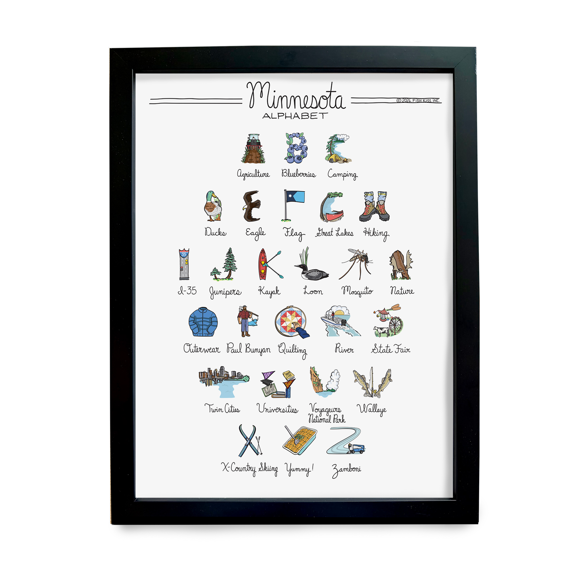 Minnesota Alphabet Art