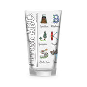 Minnesota Alphabet 16 oz. Glass