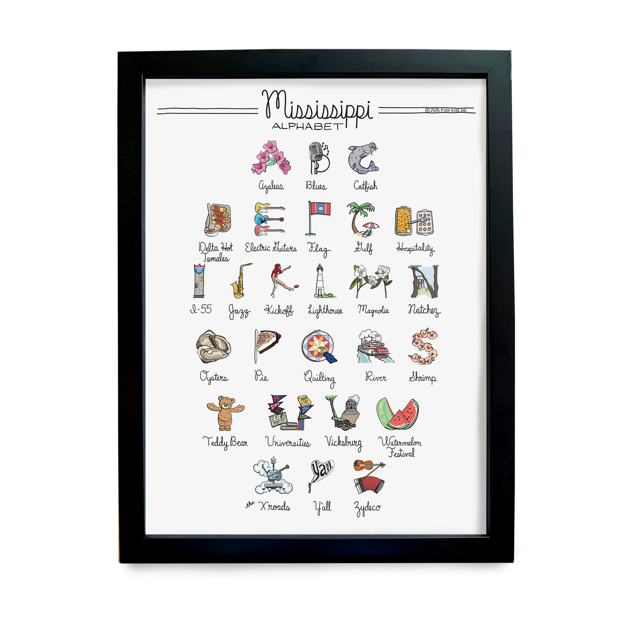 Mississippi Alphabet Art