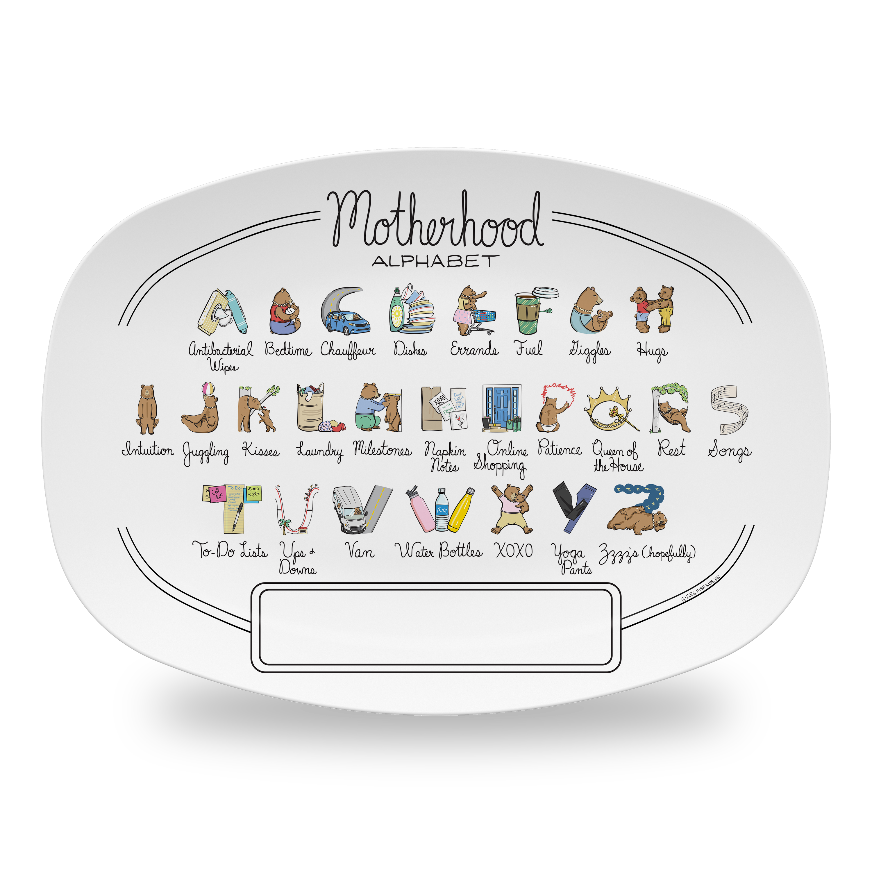 Custom Motherhood Alphabet Platter