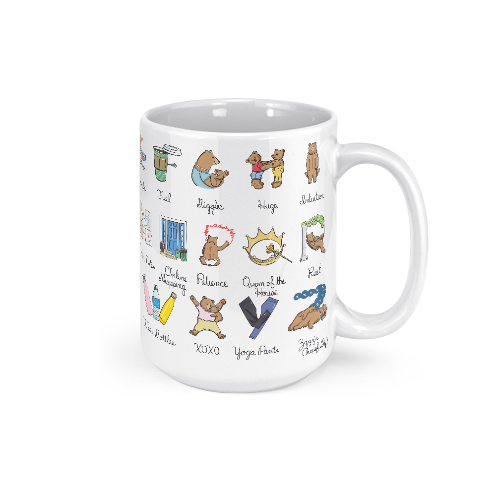 Motherhood Alphabet Mug