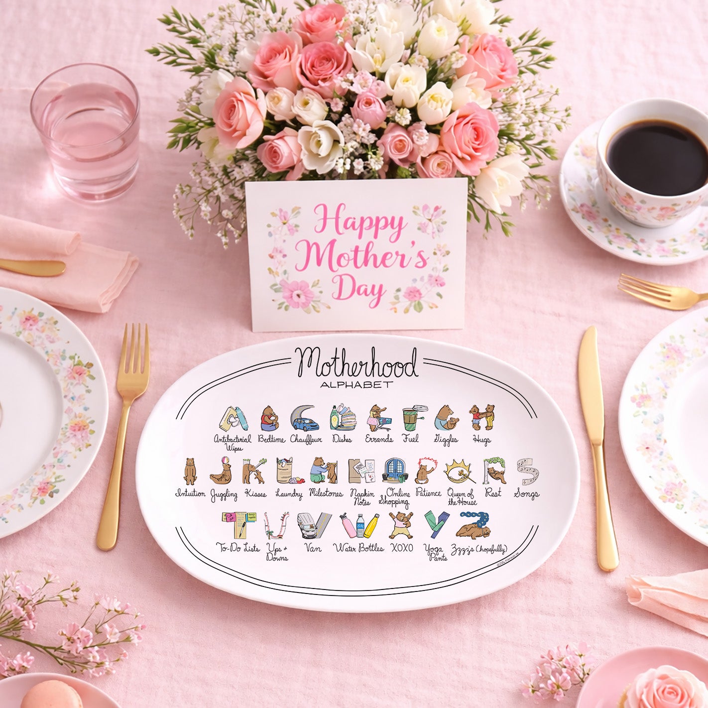Motherhood Alphabet Platter