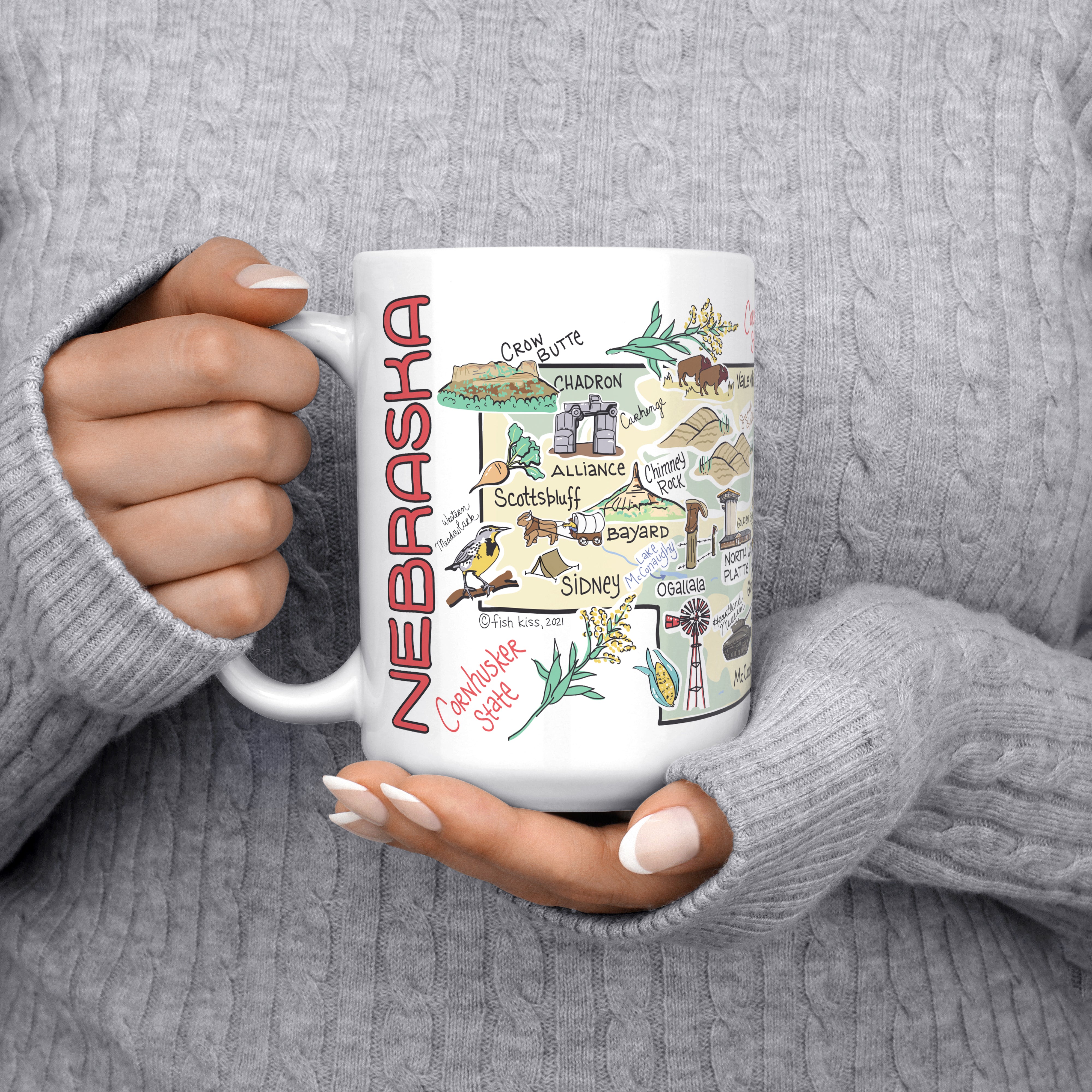 Custom Nebraska Map Mug