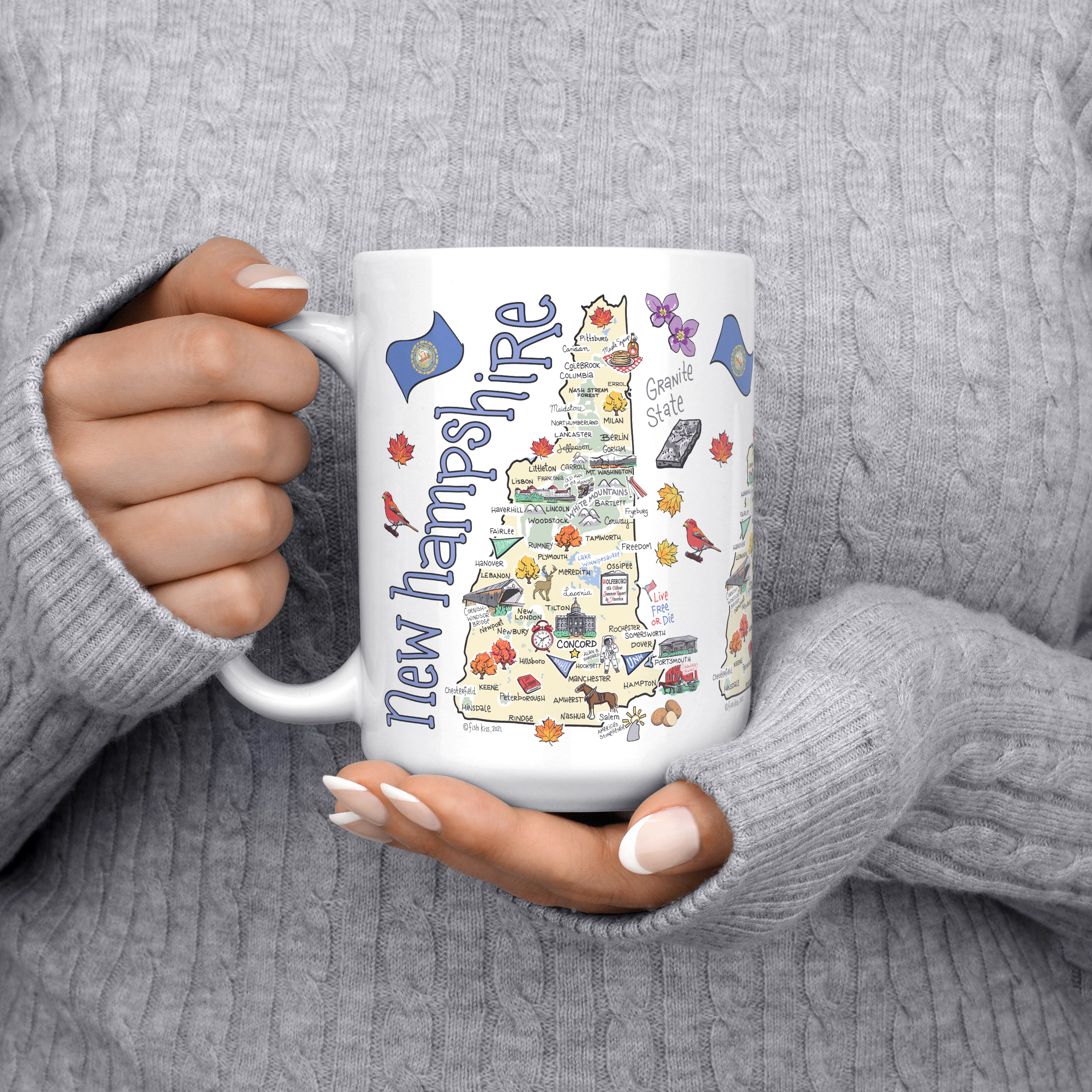 Custom New Hampshire Map Mug