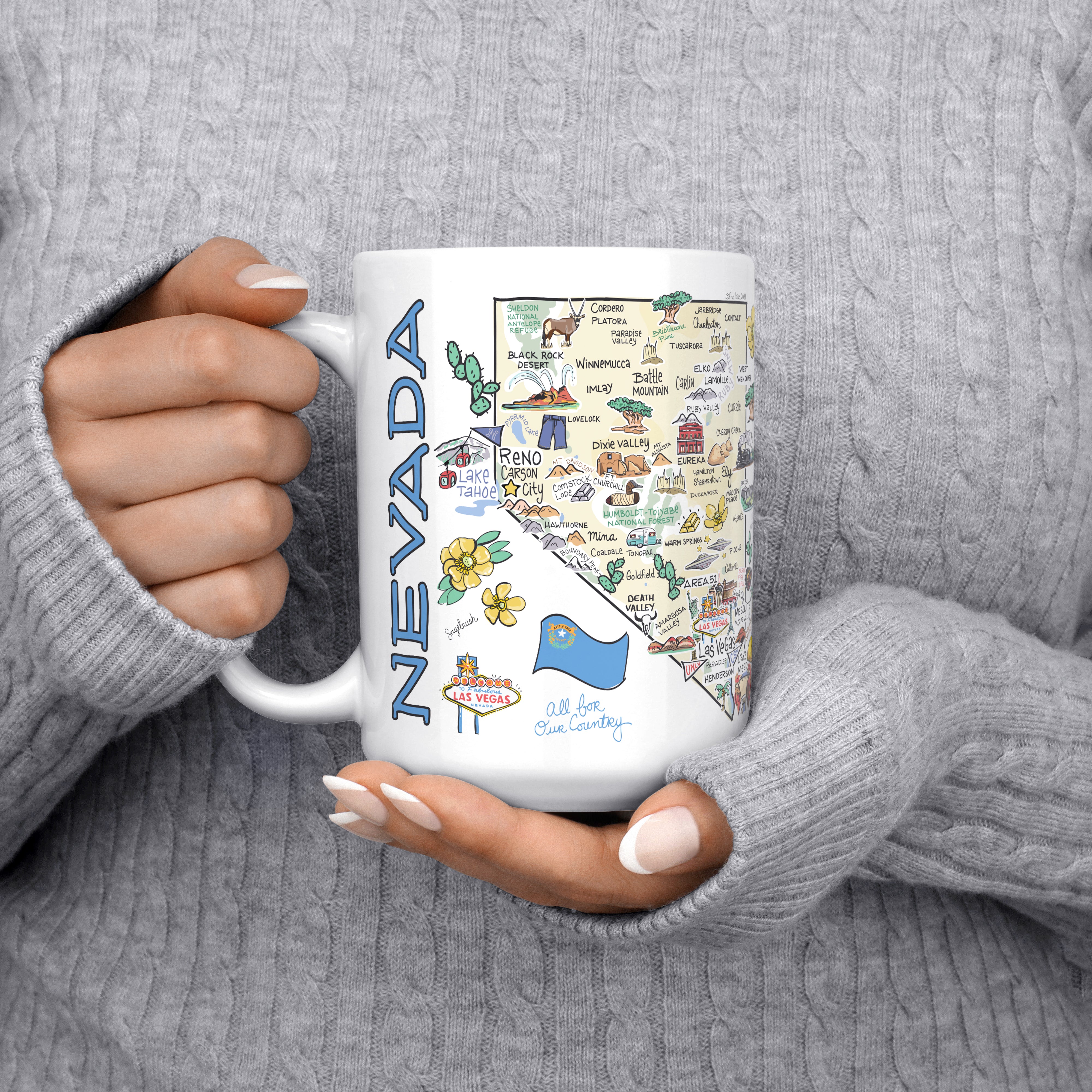 Nevada Map Mug