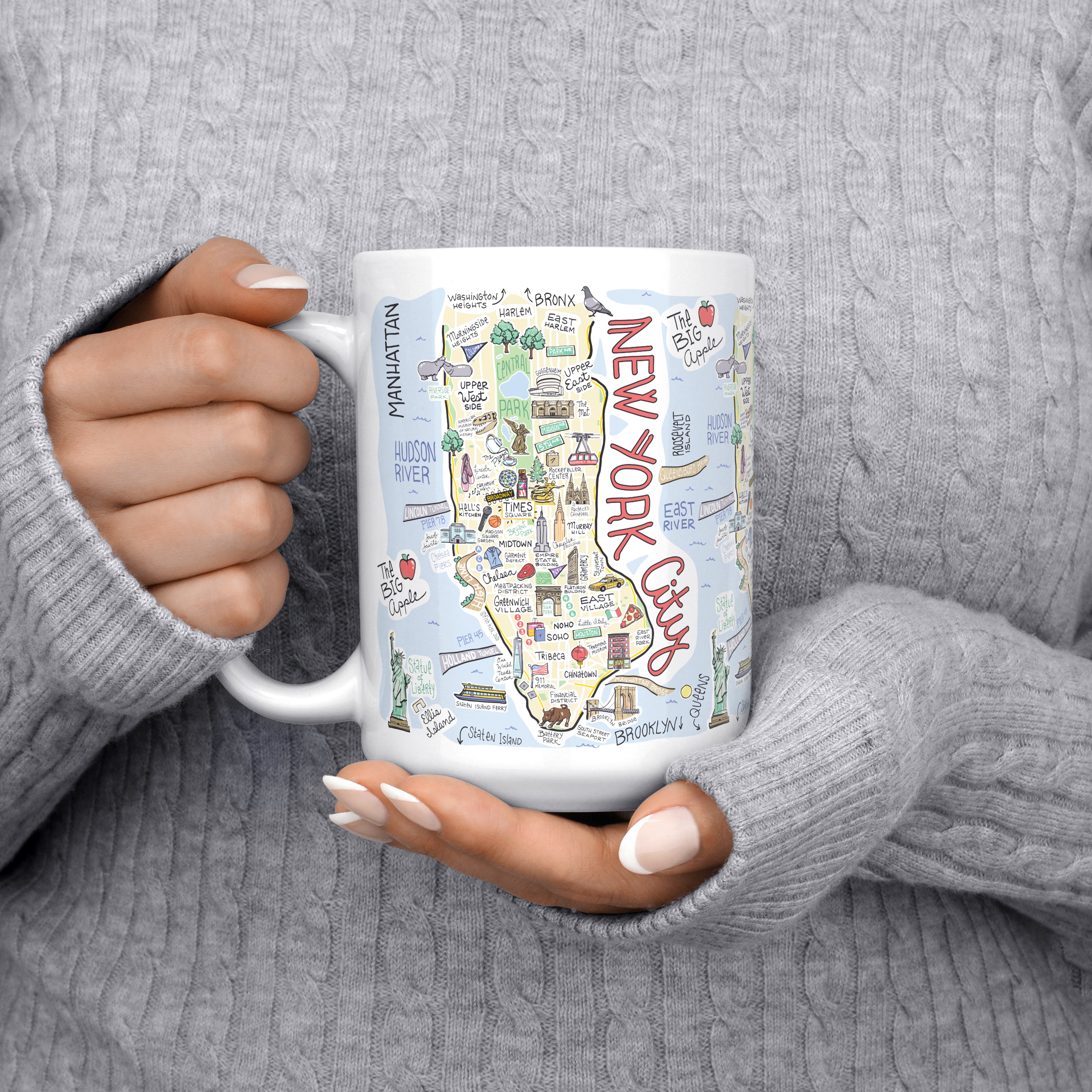 New York City Map Mug