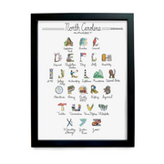 North Carolina Alphabet Art