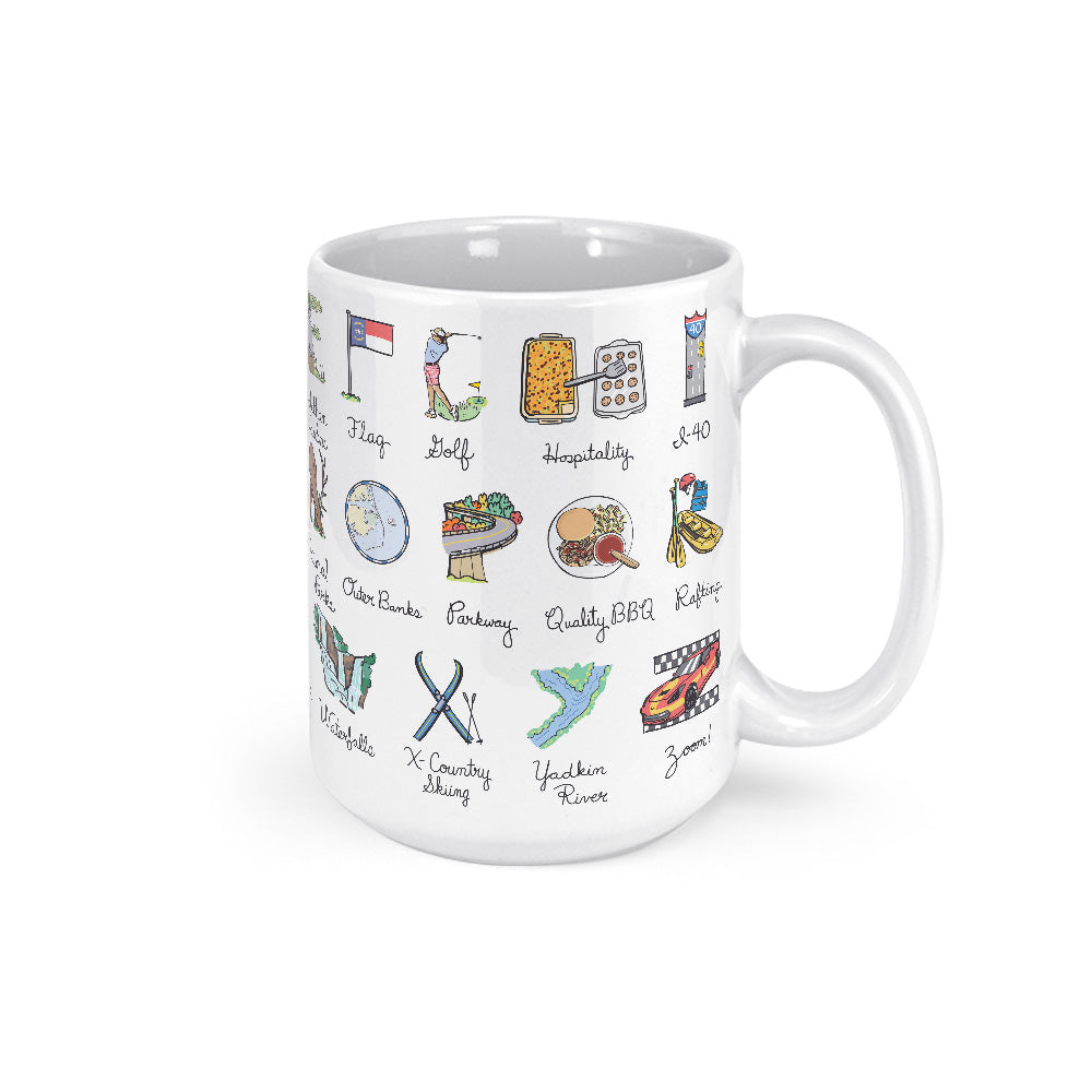 North Carolina Alphabet Mug