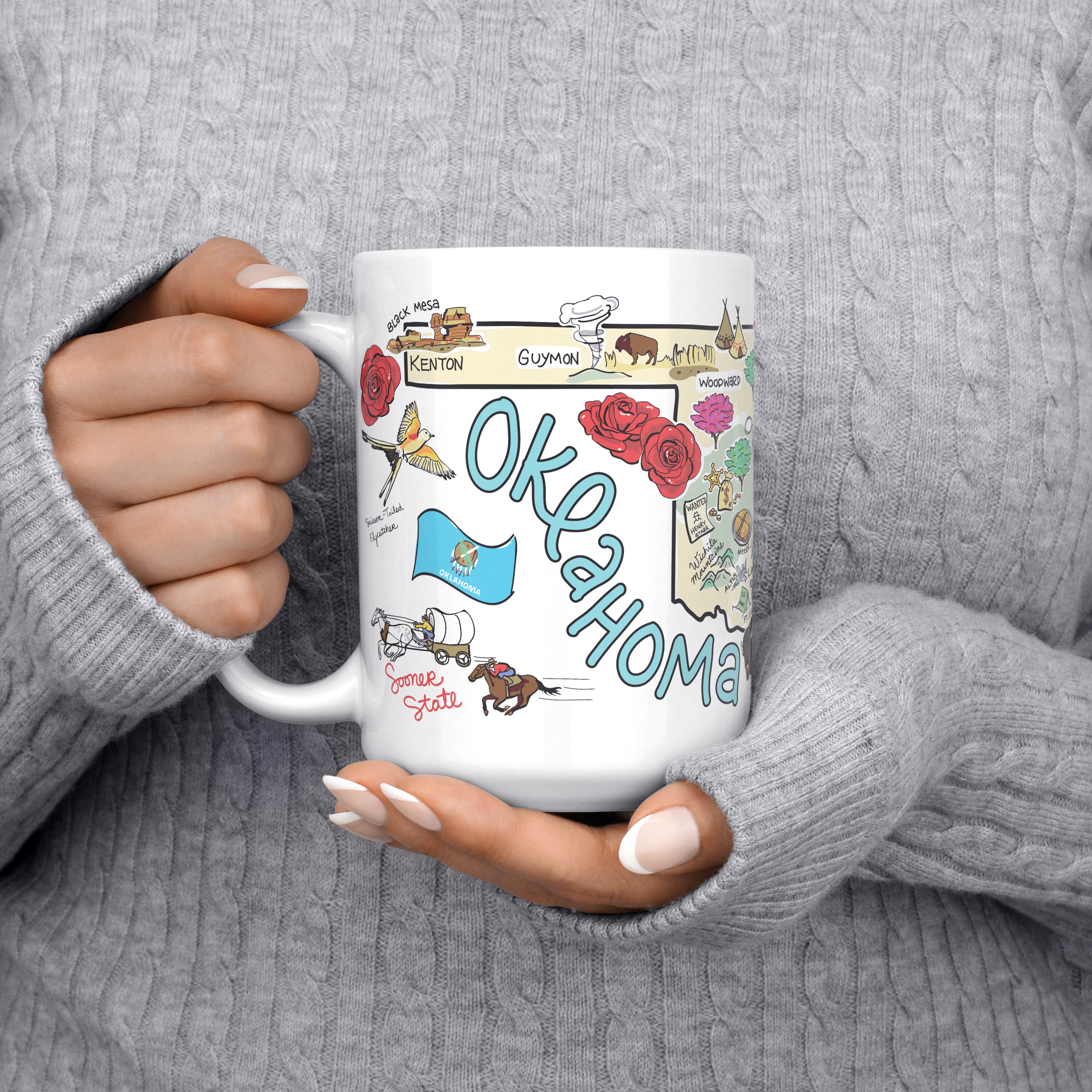 Custom Oklahoma Map Mug
