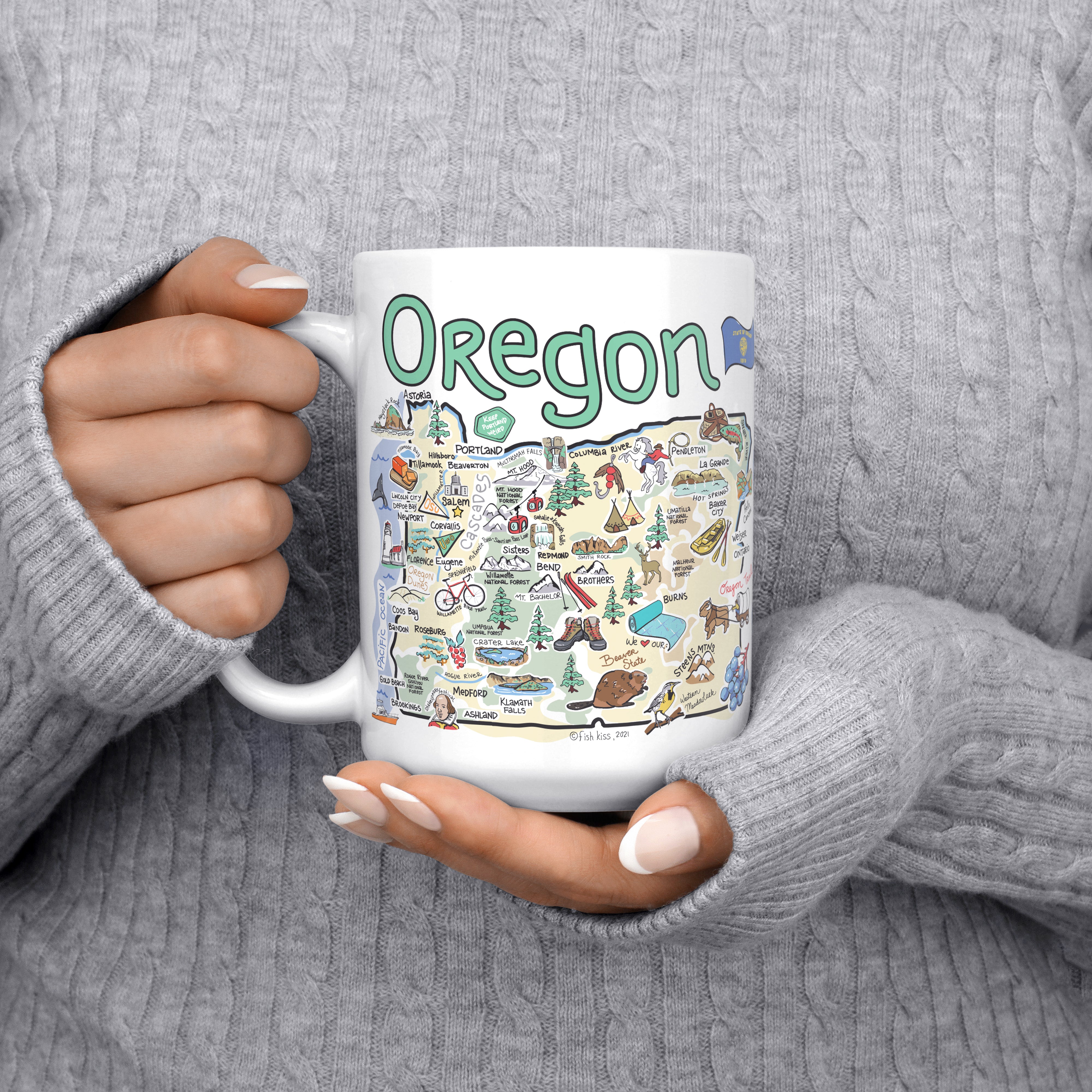 Oregon Map Mug