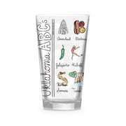 Oklahoma Alphabet 16 oz. Glass