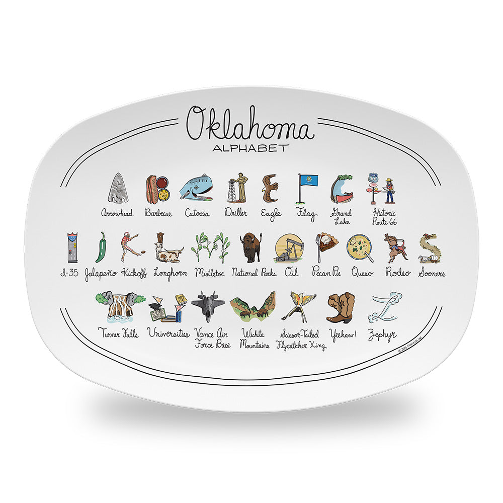 Oklahoma Alphabet Platter