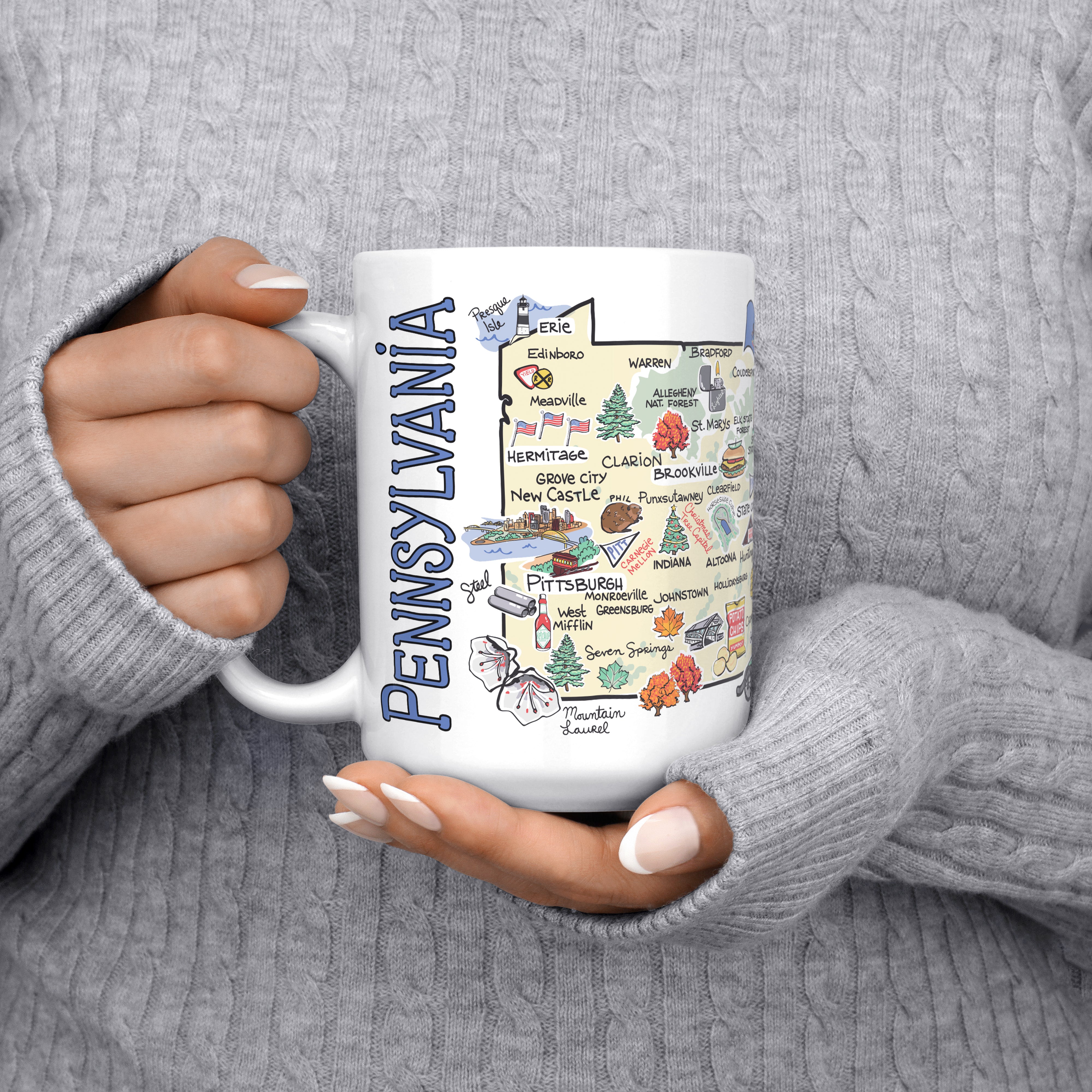 Pennsylvania Map Mug
