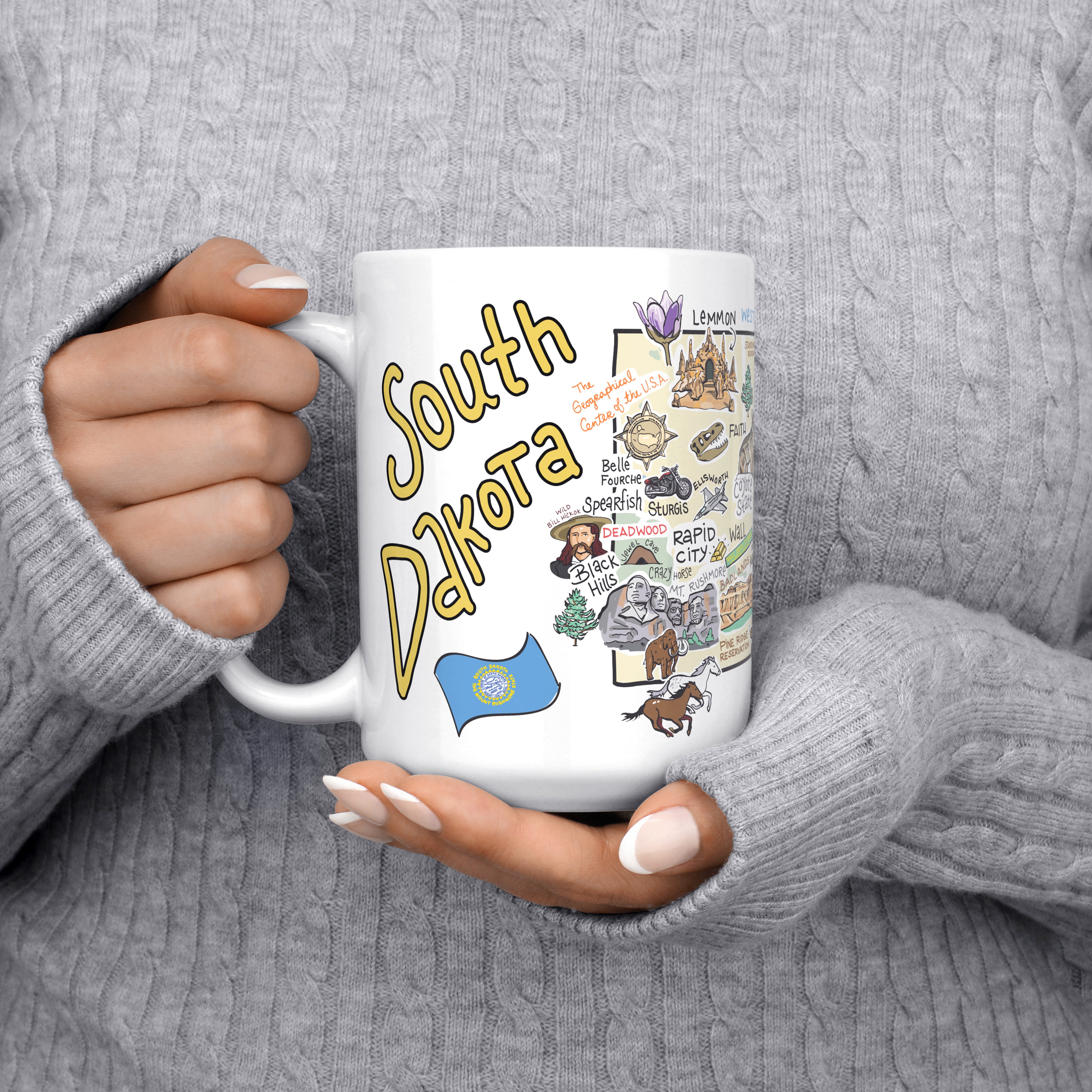 Custom South Dakota Map Mug