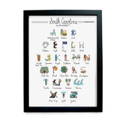 South Carolina Alphabet Art