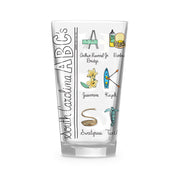 South Carolina Alphabet 16 oz. Glass