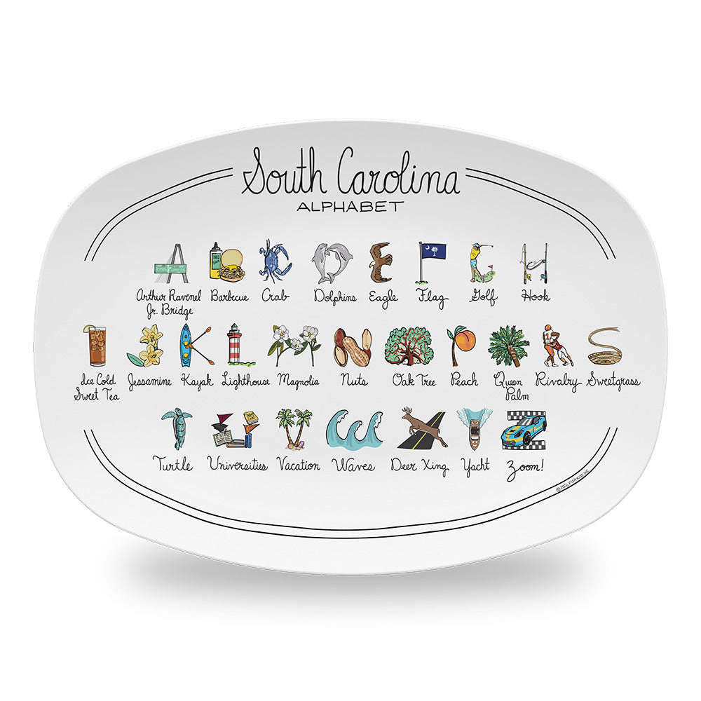 South Carolina Alphabet Platter