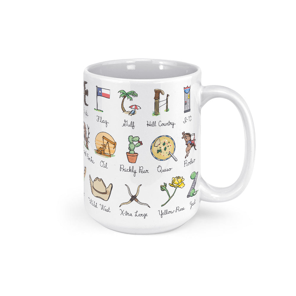 Texas Alphabet Mug