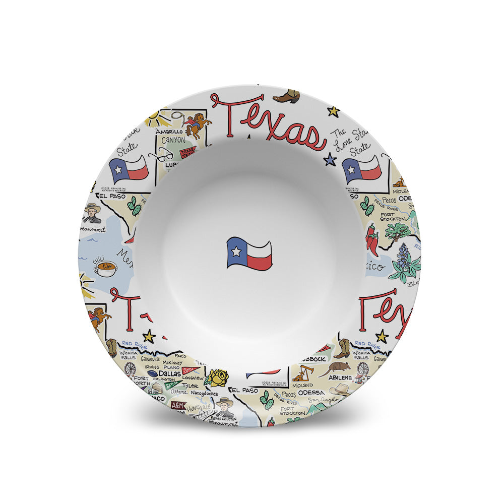 Texas Map Bowl