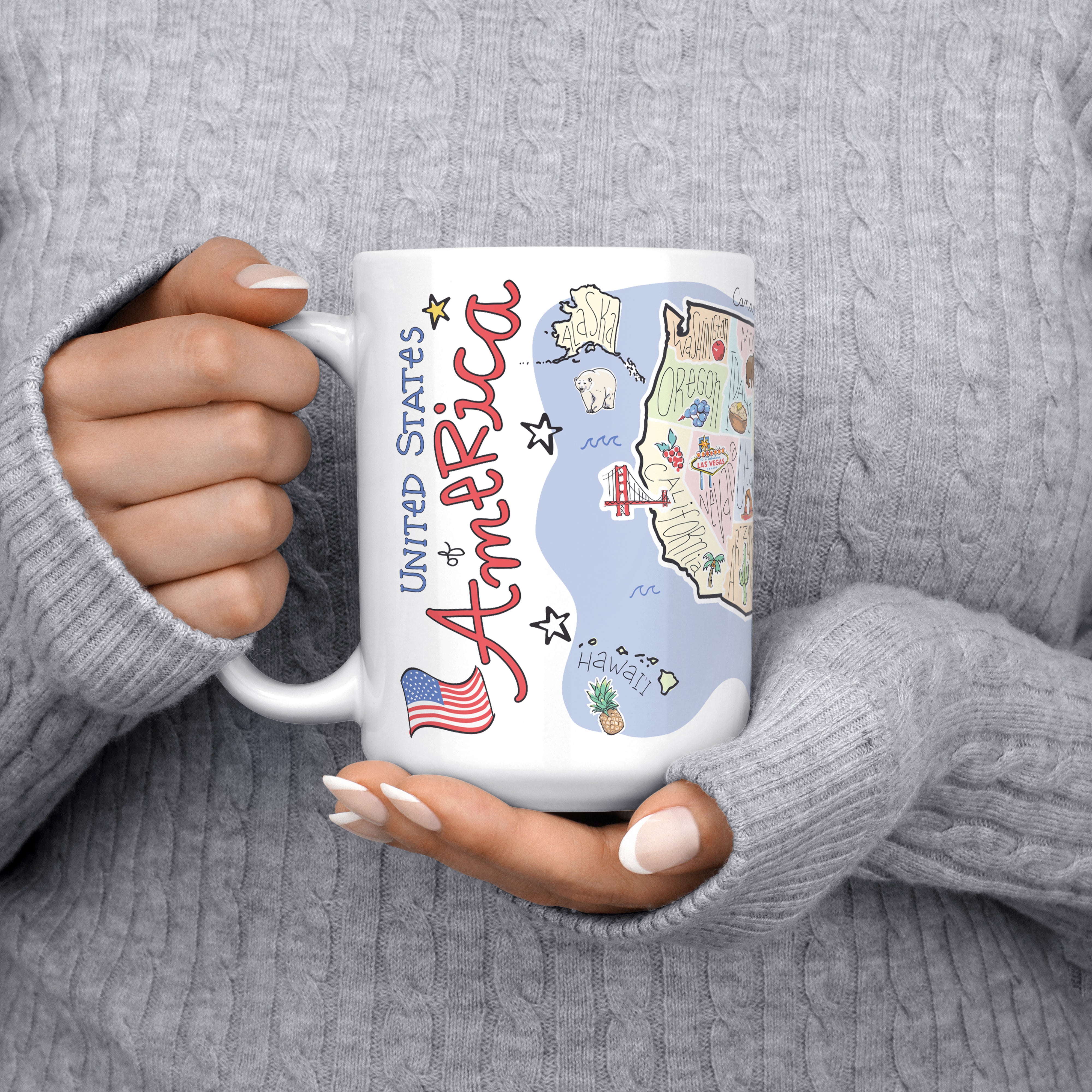 America Map Mug