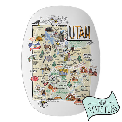 Utah Map Platter