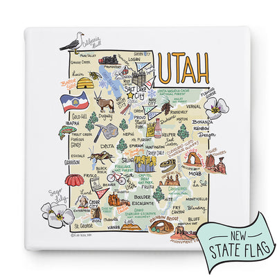 Utah Square Canvas Art